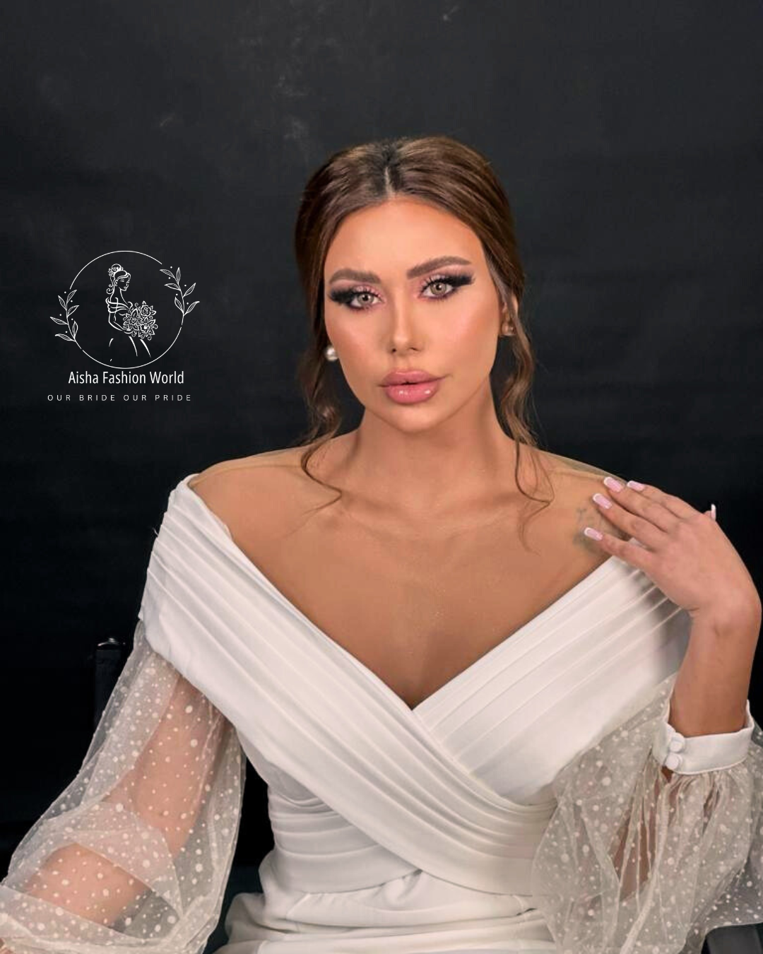 Off-Shoulder Wedding Dress _ Rent