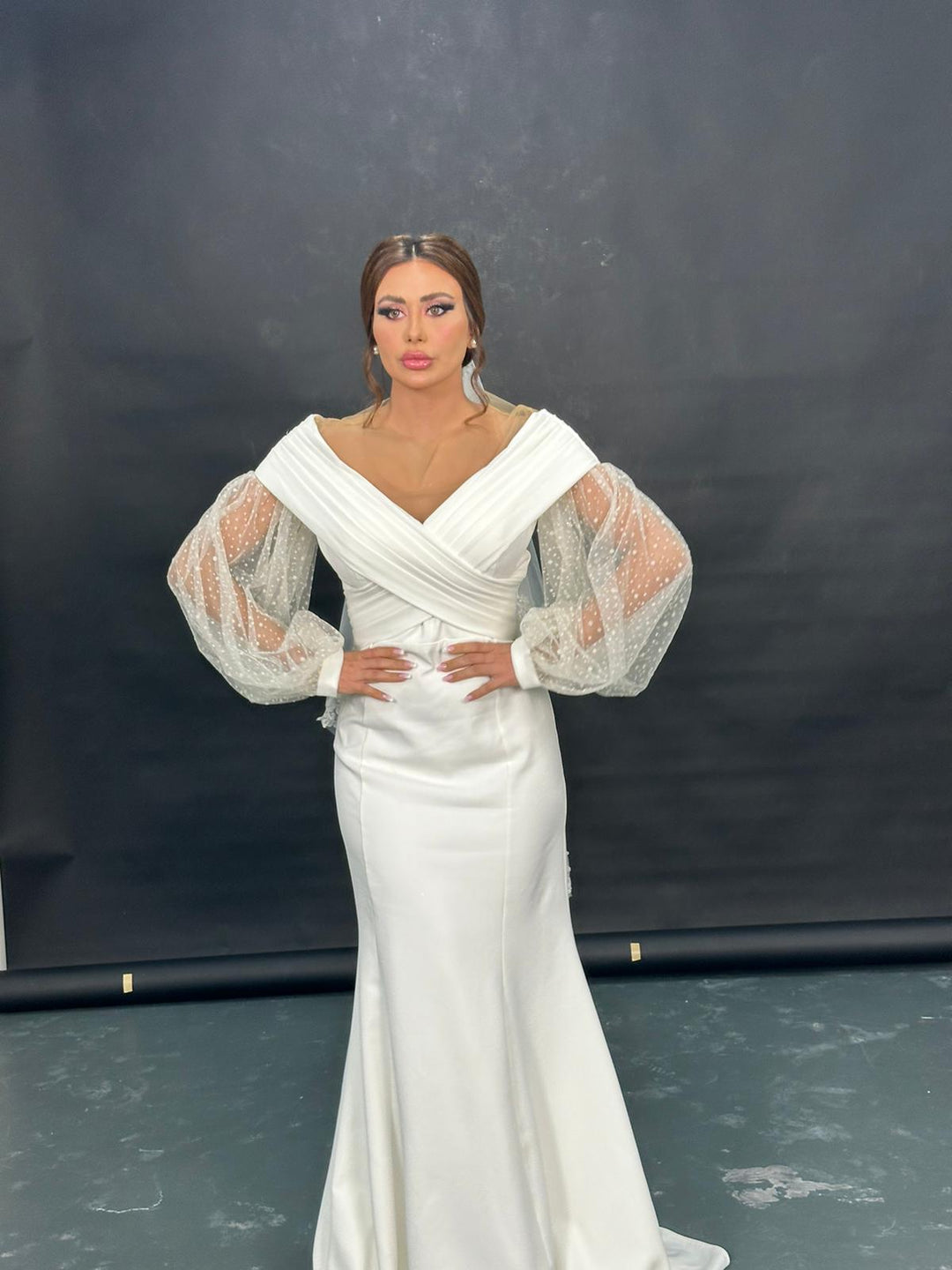 Off-Shoulder Wedding Dress _ Rent