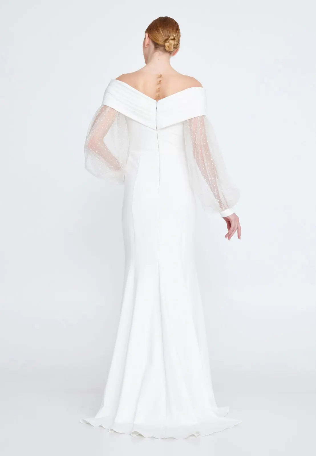 Off shoulder wedding dress aishafashionworld