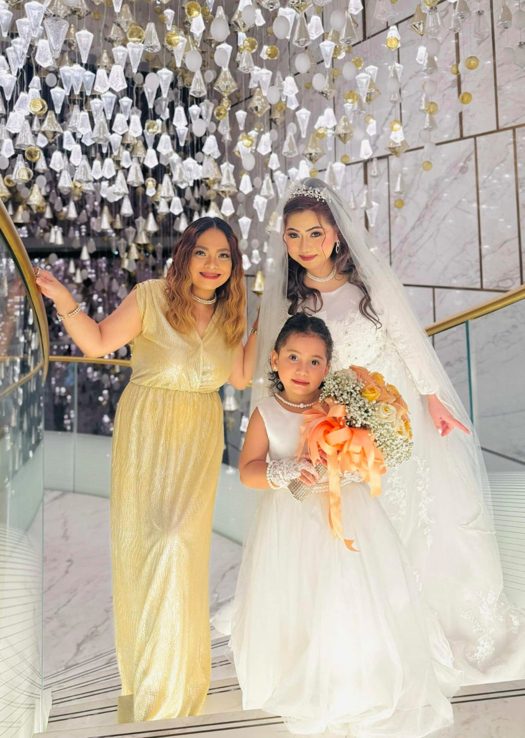 Rent beautiful long sleeve lace wedding dress
