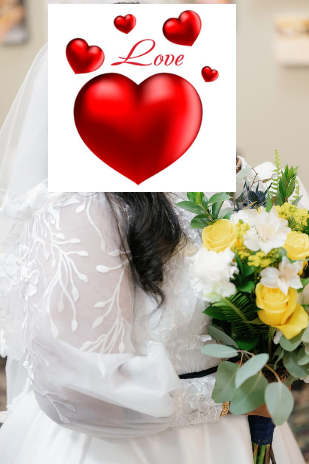 Modest hijabi wedding ball gown with floral lace bodice and Mikado skirt