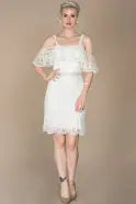 Short White Invitation Dress AFWABK796 aishafashionworld