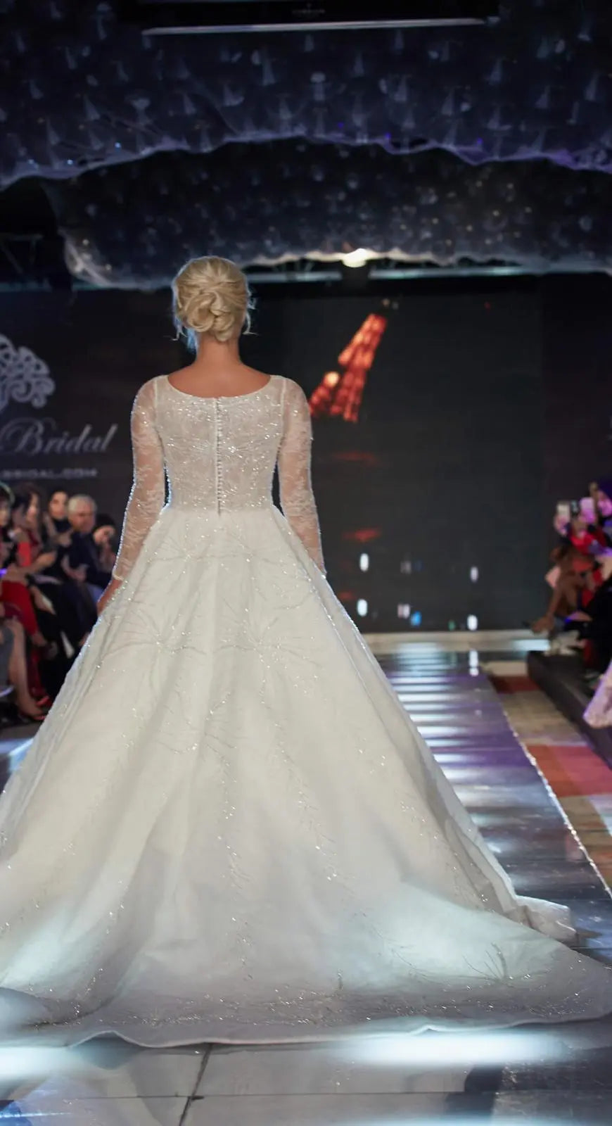 Snowflake sparkling wedding dress aishafashionworld