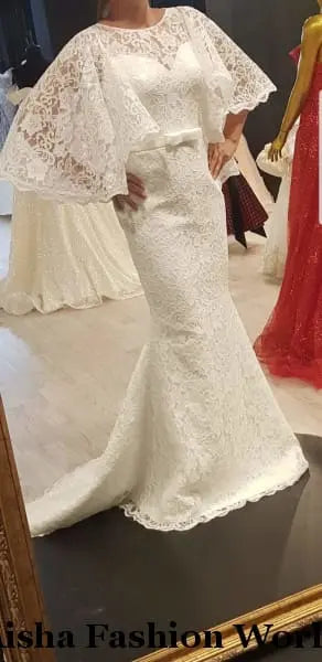 Aisha Fashion World Bridal Stunning Lace Mermaid Wedding dress - aishafashionworld