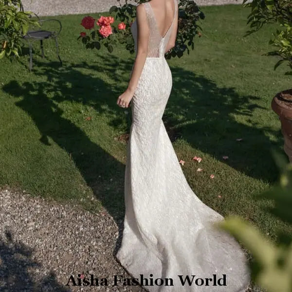 Aisha Fashion World Glitter Mermaid Wedding Dress - aishafashionworld