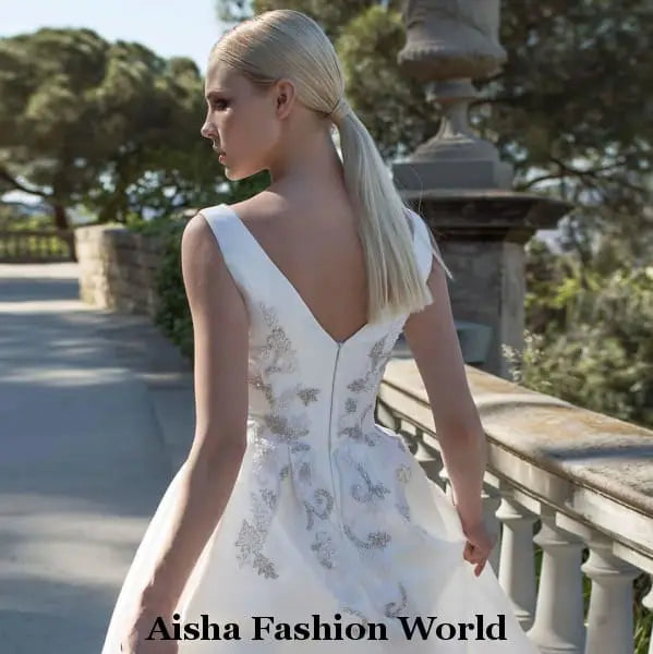 Aisha Fashion World Serenata Detailed Wedding Dress - aishafashionworld