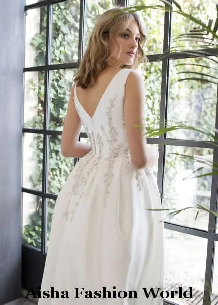 Aisha Fashion World Serenata Detailed Wedding Dress - aishafashionworld