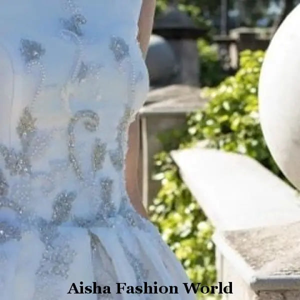 Aisha Fashion World Serenata Detailed Wedding Dress - aishafashionworld