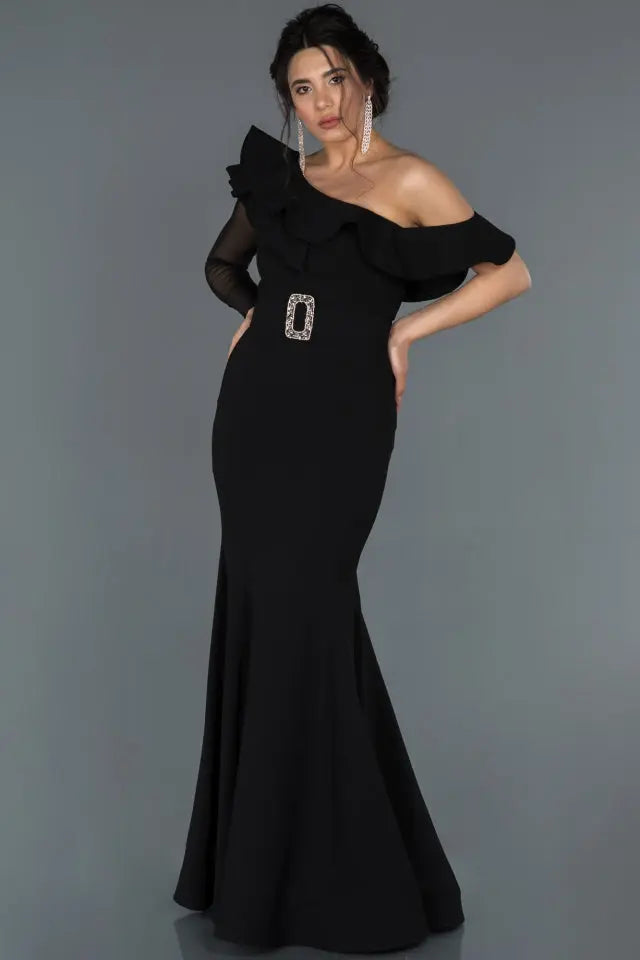 Long Black Mermaid Dress AFWABU1294 Aisha Fashion World