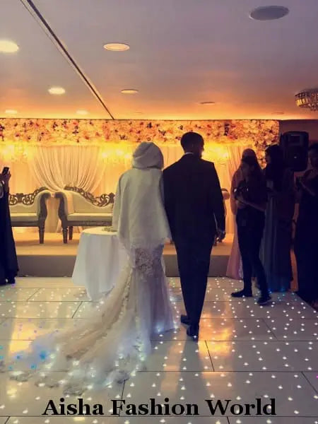 Khadija's custom made mermaid wedding dress - aishafashionworld