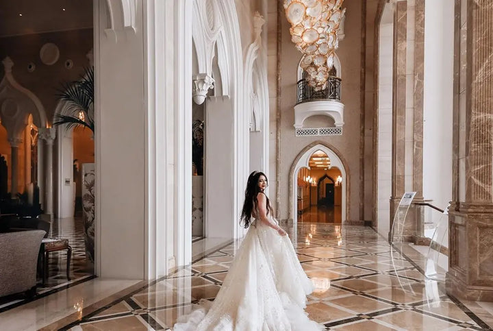 AFWLesly Unique Laced luxury wedding strap dress Aisha Fashion World
